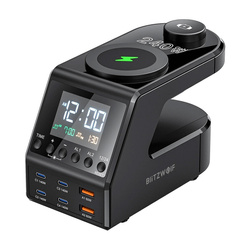 Wecker mit Ladegerät Blitzwolf BW-FW10 2xUSB-A, 4xUSB-C, 240W