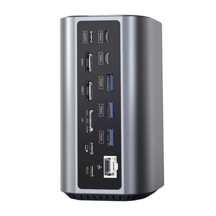 Stacja dokująca 17w1 Blitzwolf BW-TH15 2xHD+DP+4xC+3xUSB 3.0+USB 3.1+C 3.2+C PD+RJ45+micro SD+SD+3,5mm Audio