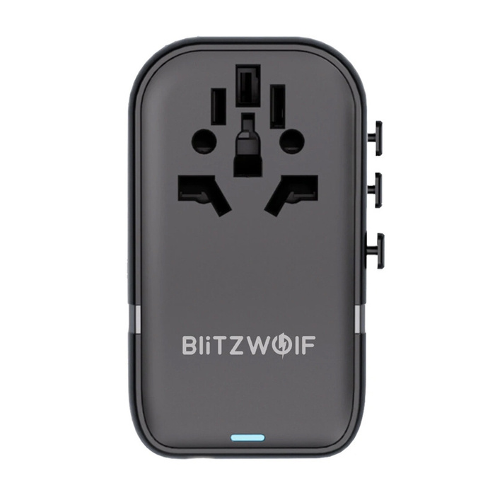 Adapter Podróżny 5w1 Blitzwolf BW-TA2 2xUSB PD + 2xC QC + C GaN 100W