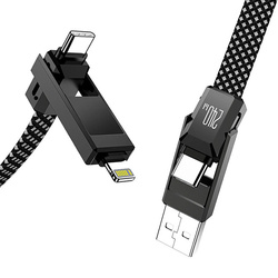Cable USB 4-in-1 Blitzwolf BW-HDC7 USB+C+Lightning 240W 1.2m (black)