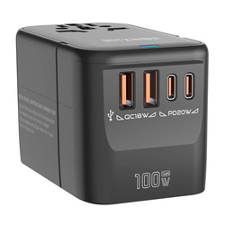 Blitzwolf BW-TA2 5-in-1 Travel Adapter 2xUSB PD + 2xC QC + C GaN 100W