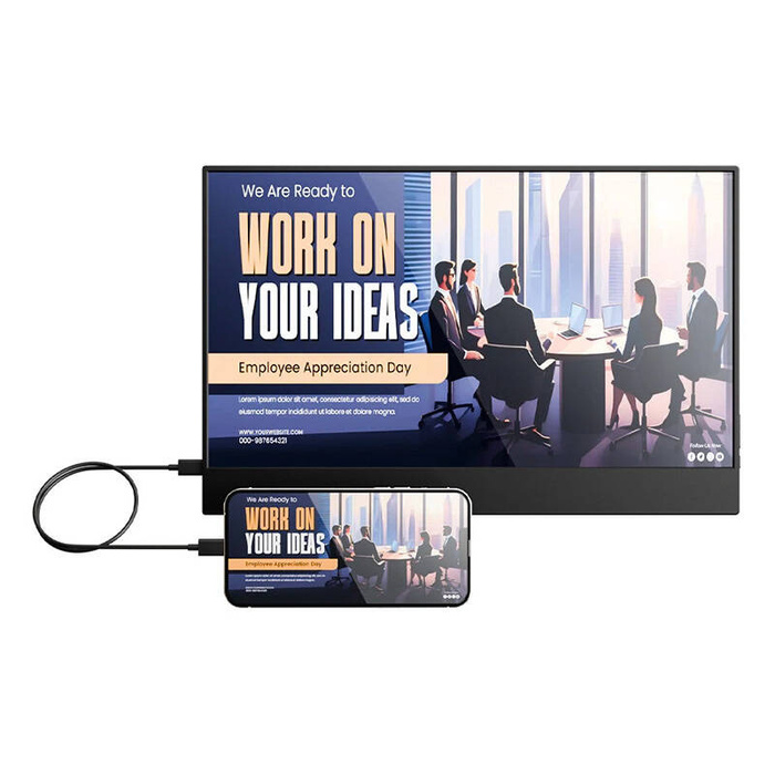 Przenośny monitor 14 cali PCM3-AIR Blitzwolf USB-C HDR FHD Full HD 1080p