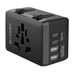Adapter Podróżny 4w1 Blitzwolf BW-TA1 2xUSB + C + PD 20W