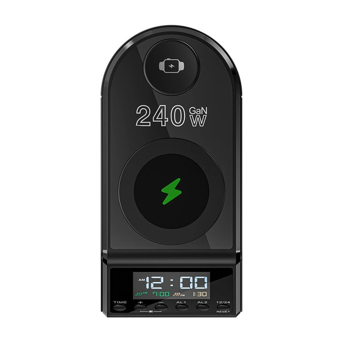 Budzik z ładowarką Blitzwolf BW-FW10 2xUSB-A, 4xUSB-C, 240W