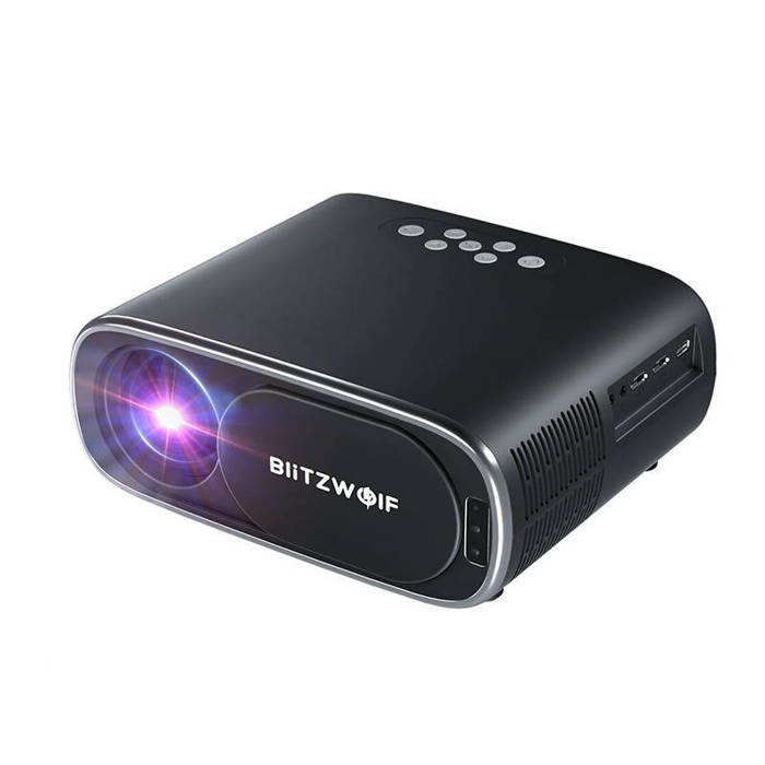 Rzutnik / Projektor LED BlitzWolf BW-V4 1080p, Wi-Fi + Bluetooth (czarny)